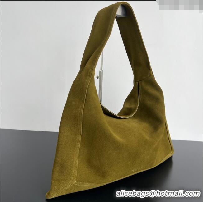 Good Taste Bottega Veneta Large Hop Hobo bag in Suede 803976 Green 2024