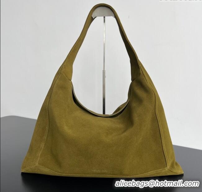 Good Taste Bottega Veneta Large Hop Hobo bag in Suede 803976 Green 2024