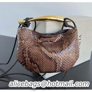 Best Product Bottega Veneta Baby Sardine Cross-body Bag in python leather 794920 Fondant Brown 2024