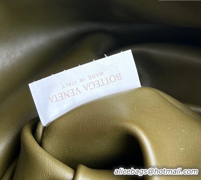 Super Quality Bottega Veneta Large Hop Hobo Bag Intrecciato Suede 763970 Olive Green 2024