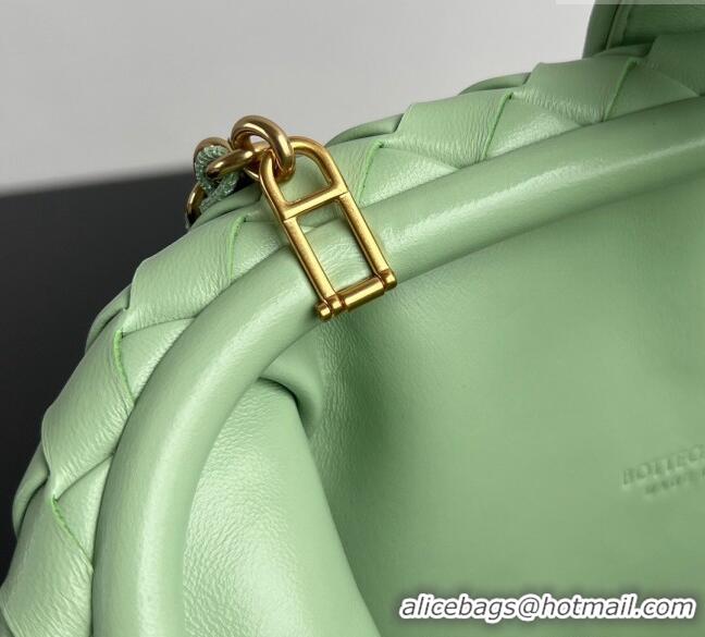 High Quality Bottega Veneta Lauren 1980 Clutch bag With Chain in Intrecciato Leather 785807 Light Green 2024