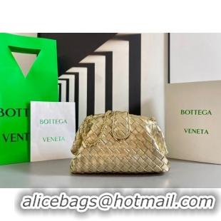 Top Grade Bottega Veneta Lauren 1980 Clutch bag With Chain in Intrecciato Leather 785807 Gold 2024