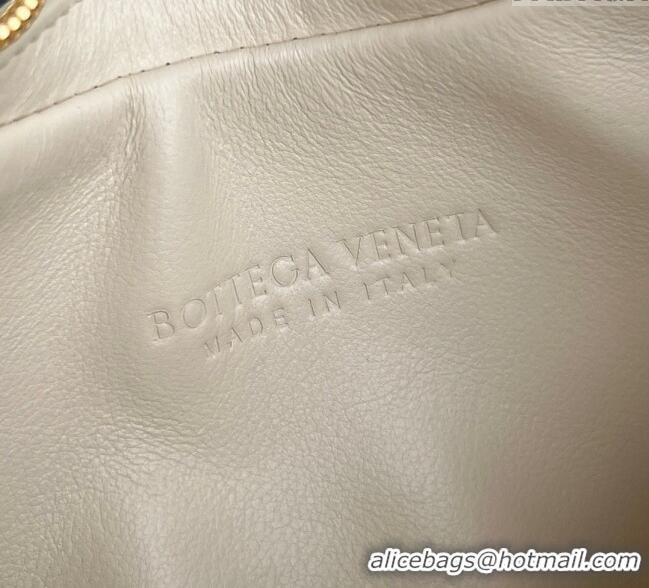 Reasonable Price Bottega Veneta Hula Hoop Hobo Bag in Smooth Leather 794902 Sea Salt White 2024