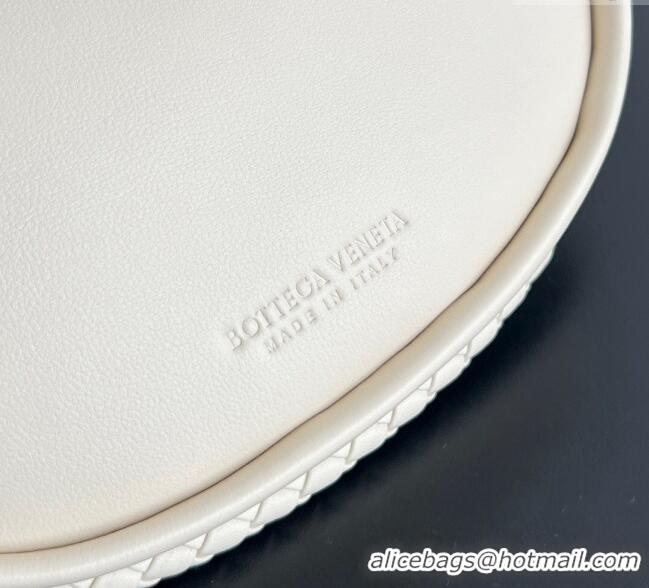 Reasonable Price Bottega Veneta Hula Hoop Hobo Bag in Smooth Leather 794902 Sea Salt White 2024