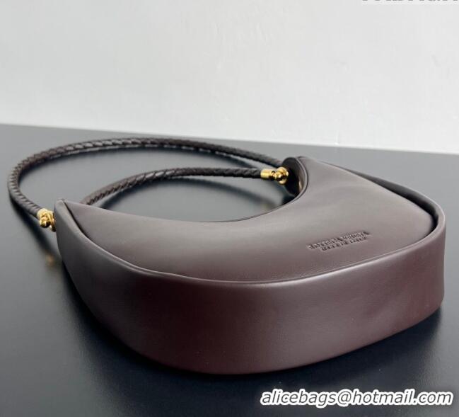 New Design Bottega Veneta Hula Hoop Hobo Bag in Smooth Leather 794902 Fondant Brown 2024