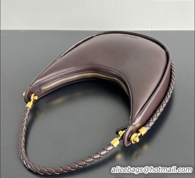 New Design Bottega Veneta Hula Hoop Hobo Bag in Smooth Leather 794902 Fondant Brown 2024