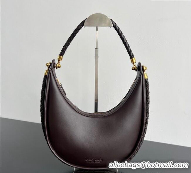 New Design Bottega Veneta Hula Hoop Hobo Bag in Smooth Leather 794902 Fondant Brown 2024