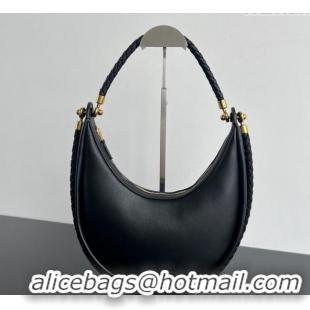 Well Crafted Bottega Veneta Hula Hoop Hobo Bag in Smooth Leather 794902 Black 2024