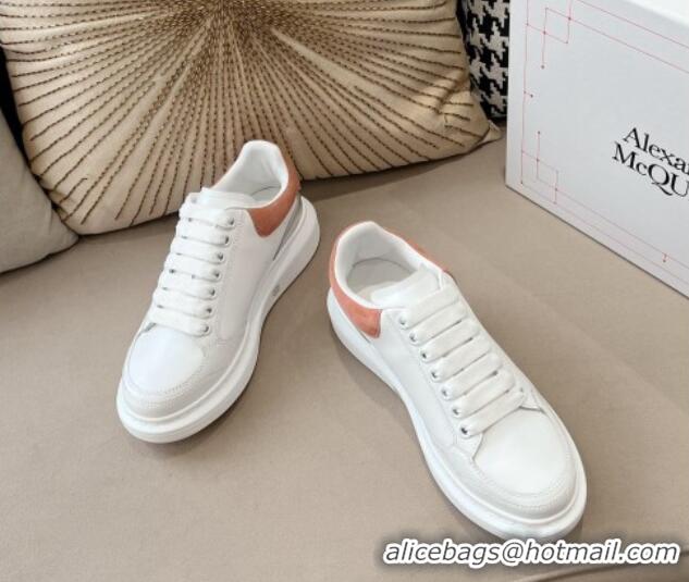 Good Product Alexander McQueen Oversized Retro Sneakers in Patchwork Silky Calfskin White/Pink/Silver 1225072