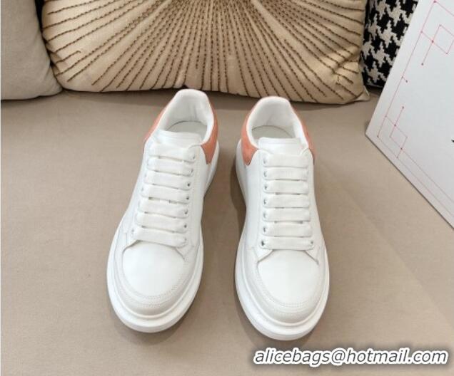 Good Product Alexander McQueen Oversized Retro Sneakers in Patchwork Silky Calfskin White/Pink/Silver 1225072