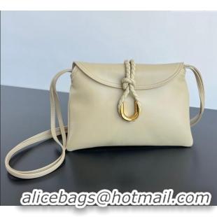 Unique Grade Bottega Veneta Small Liberta Cross-body bag in Smooth Calfskin 806030 Light Beige 2024