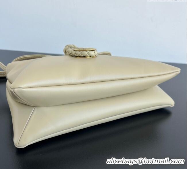 Unique Grade Bottega Veneta Small Liberta Cross-body bag in Smooth Calfskin 806030 Light Beige 2024