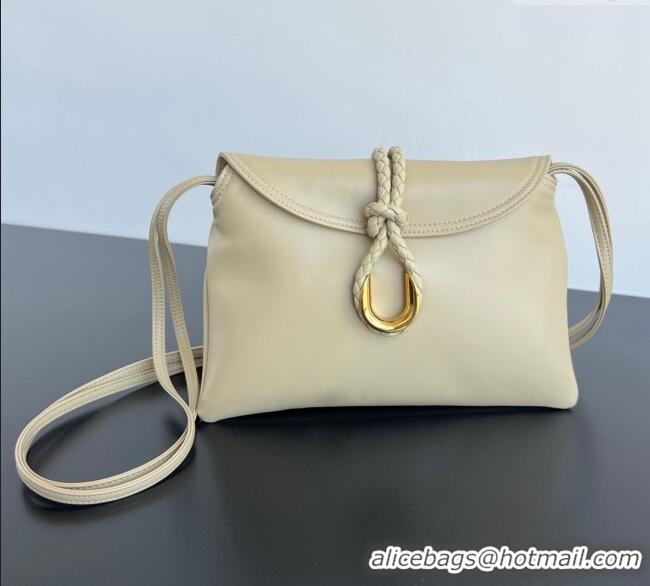 Unique Grade Bottega Veneta Small Liberta Cross-body bag in Smooth Calfskin 806030 Light Beige 2024