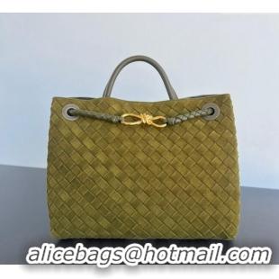 Grade Quality Bottega Veneta Medium Andiamo Top Handle Bag in Suede 743572 Lemon Green 2024