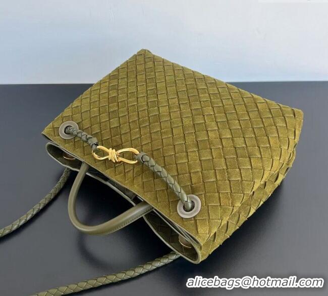 Grade Quality Bottega Veneta Medium Andiamo Top Handle Bag in Suede 743572 Lemon Green 2024