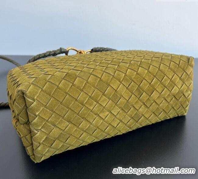 Grade Quality Bottega Veneta Medium Andiamo Top Handle Bag in Suede 743572 Lemon Green 2024