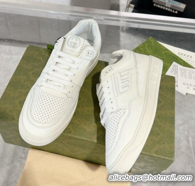 Classic Hot Gucci Leather Sneakers with GUCCI All White 1118082