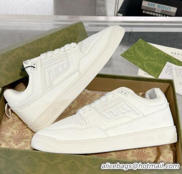 Classic Hot Gucci Leather Sneakers with GUCCI All White 1118082