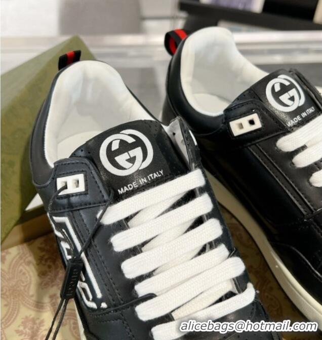 Sumptuous Gucci Leather Sneakers with GUCCI Black/White 1118083