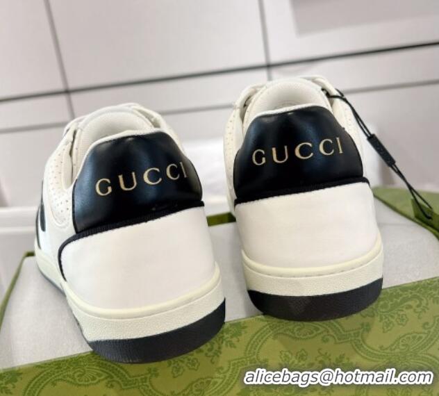 Most Popular Gucci White Leather Sneakers with Interlocking G Black 1118089