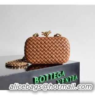 Trendy Design Bottega Veneta Knot With Chain Mini Bag 776662 Light Brown 2024