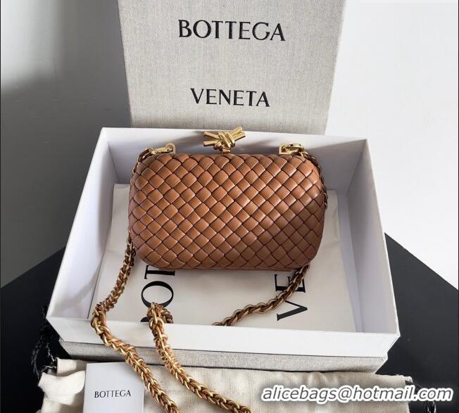 Trendy Design Bottega Veneta Knot With Chain Mini Bag 776662 Light Brown 2024