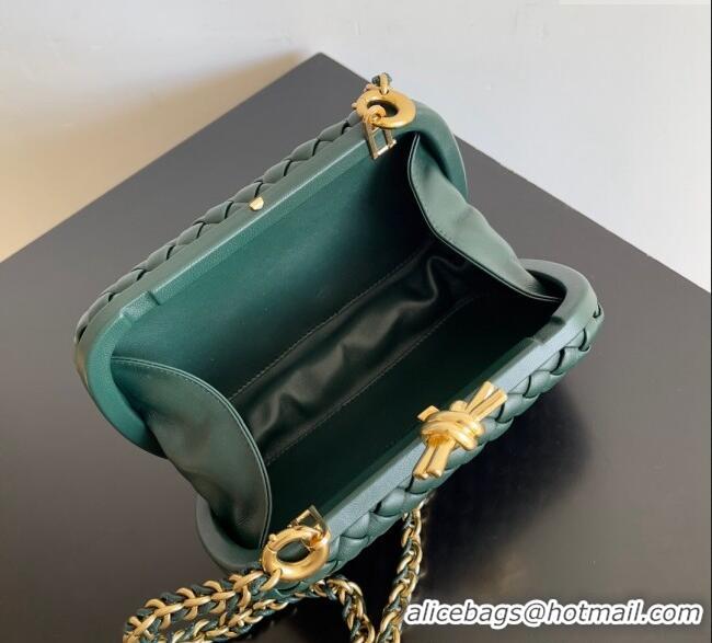 Low Price Bottega Veneta Knot With Chain Mini Bag 776662 Green 2024