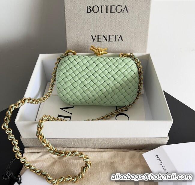 Top Grade Bottega Veneta Knot With Chain Mini Bag 776662 Light Green 2024