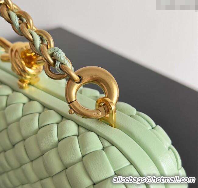 Top Grade Bottega Veneta Knot With Chain Mini Bag 776662 Light Green 2024