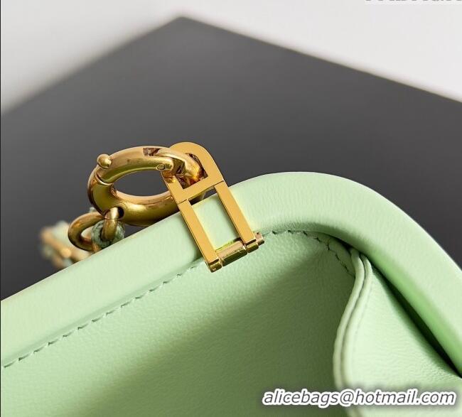 Top Grade Bottega Veneta Knot With Chain Mini Bag 776662 Light Green 2024