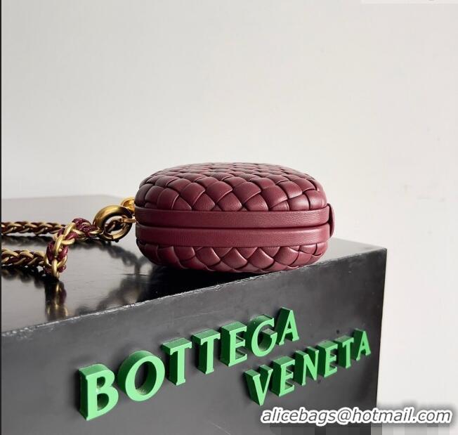 Top Grade Bottega Veneta Knot With Chain Mini Bag 776662 Burgundy 2024