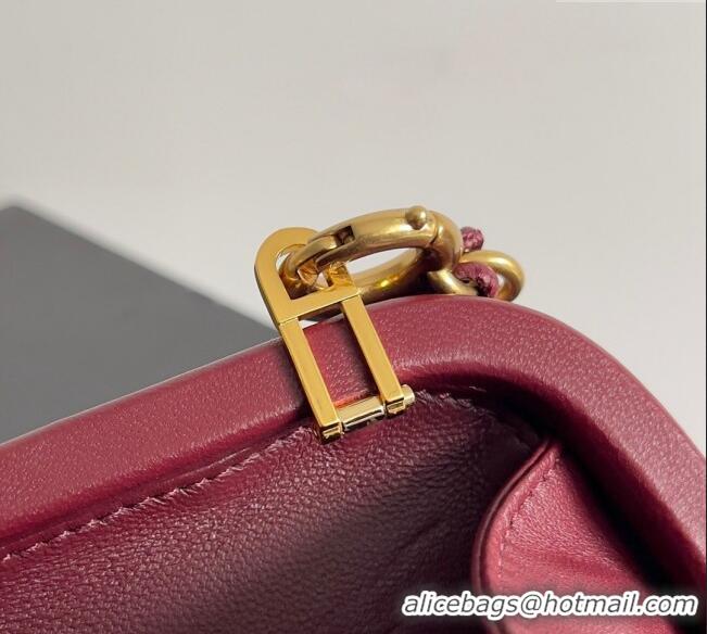 Top Grade Bottega Veneta Knot With Chain Mini Bag 776662 Burgundy 2024