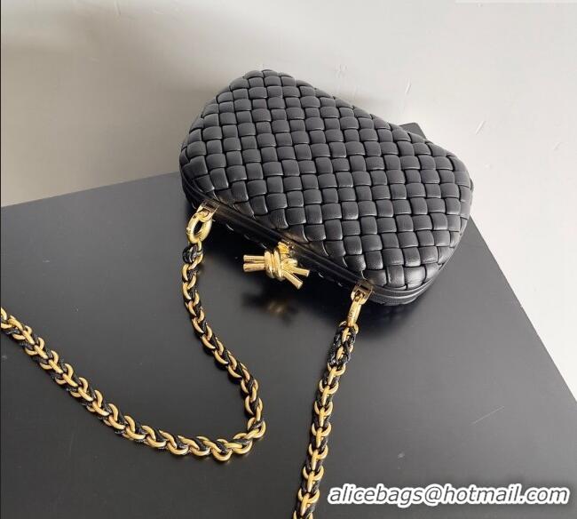 Well Crafted Bottega Veneta Knot With Chain Mini Bag 776662 Black 2024