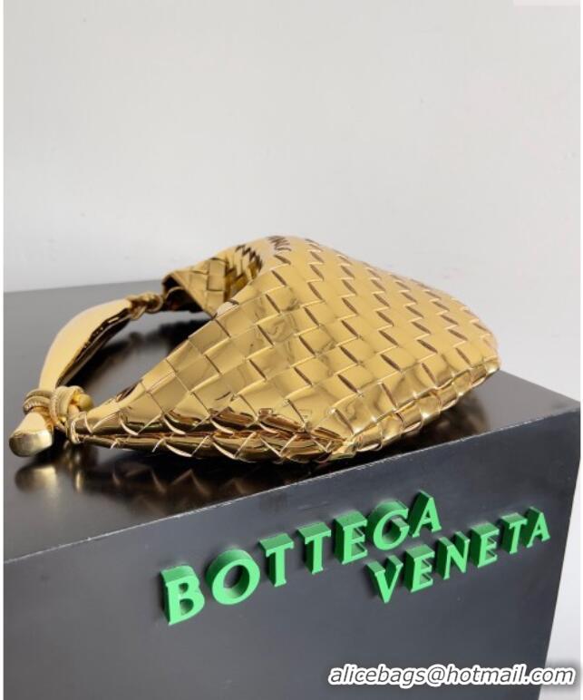 Top Design Bottega Veneta Sardine Bag in Intrecciato Leather 716082 Gold 2024