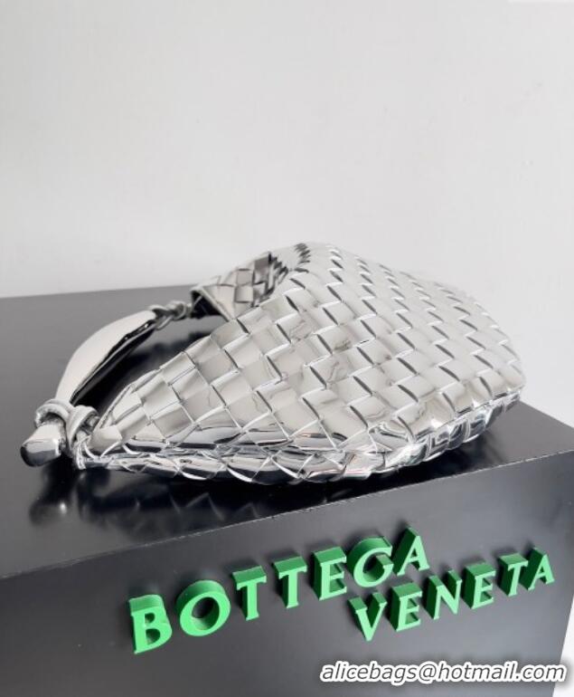 Good Quality Bottega Veneta Sardine Bag in Intrecciato Leather 716082 Silver 2024