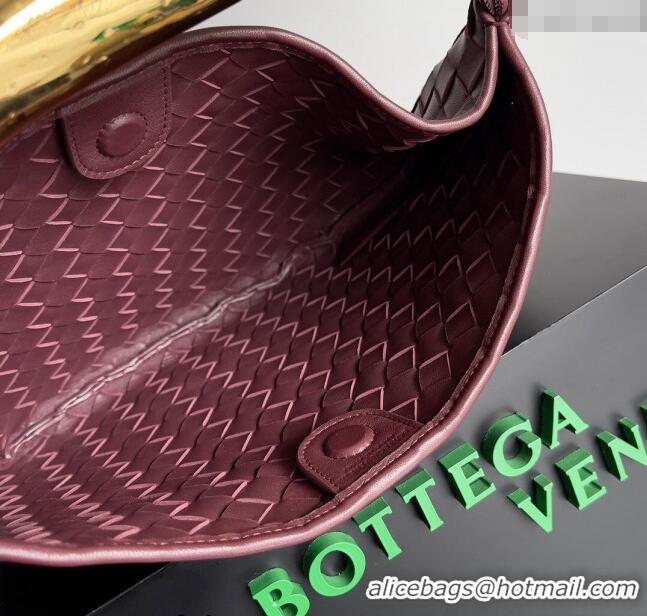 Good Taste Bottega Veneta Sardine Bag in Intrecciato Leather Barolo 716082 Red 2024