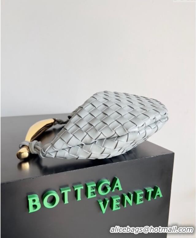 Famous Brand Bottega Veneta Sardine Bag in Intrecciato Leather 716082 Light Grey 2024