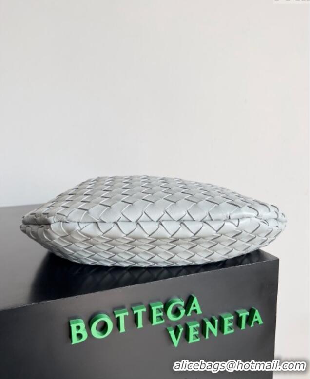 Famous Brand Bottega Veneta Sardine Bag in Intrecciato Leather 716082 Light Grey 2024