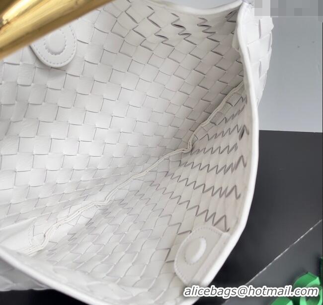 Well Crafted Bottega Veneta Sardine Bag in Intrecciato Leather 716082 White 2024