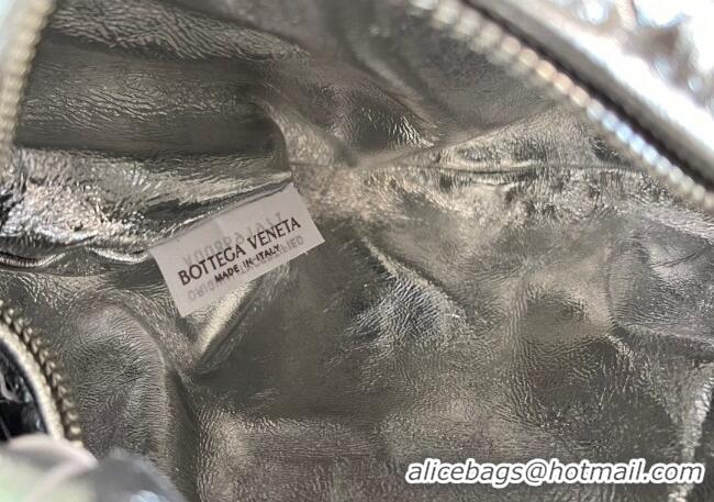 Popular Style Bottega Veneta Mini Jodie Bag in Foggy Mirror Intrecciato Leather 651876 Silver 2024