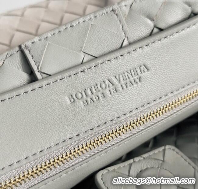 Best Product Bottega Veneta Medium Andiamo Top Handle Bag in Suede 743572 Light Grey 2024