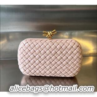 Best Price Bottega Veneta Knot Minaudiere Clutch in Padded Intreccio Leather 717622 Lotus Pink 2024