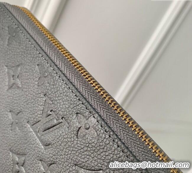 Good Product Louis Vuitton Zippy Wallet in Gunmetal Black Supple Grained Leather M12680 2024 LV Ski Collection