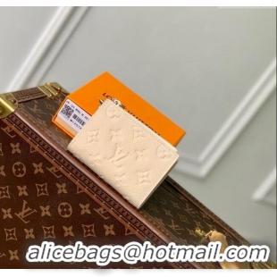 Pretty Style Louis Vuitton Lisa Wallet in Cream Beige Supple Grained Leather M12674 2024 LV Ski Collection