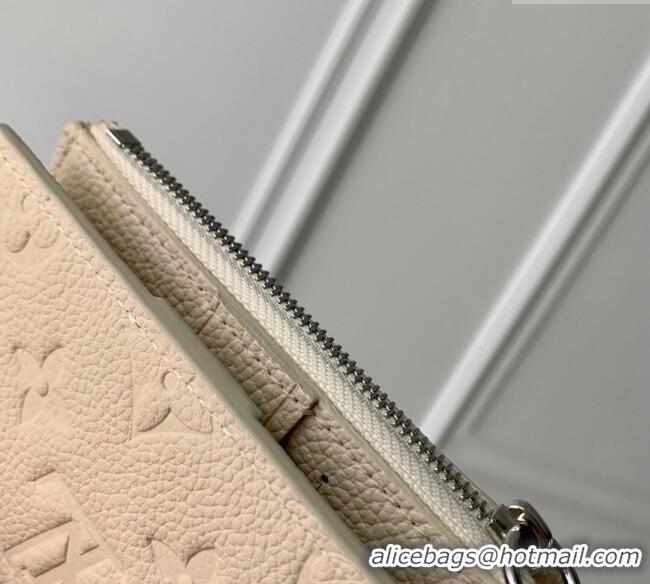 Pretty Style Louis Vuitton Lisa Wallet in Cream Beige Supple Grained Leather M12674 2024 LV Ski Collection