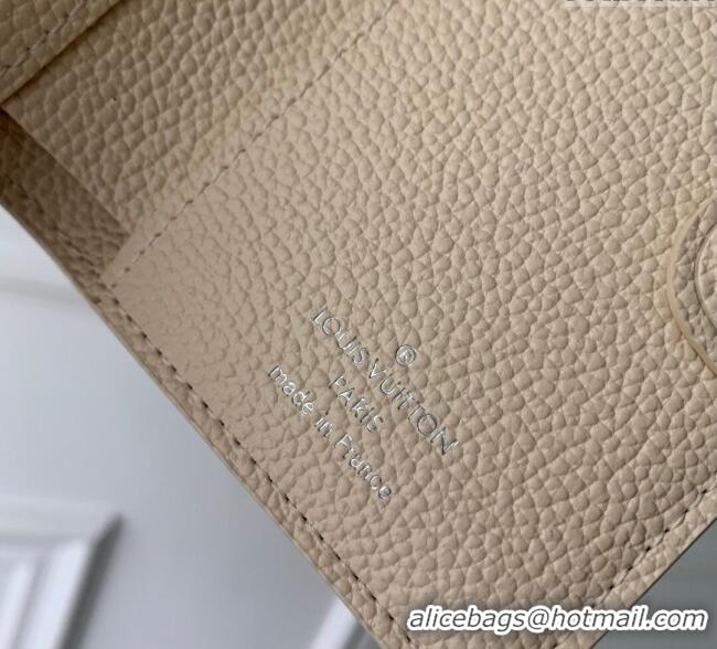 Pretty Style Louis Vuitton Lisa Wallet in Cream Beige Supple Grained Leather M12674 2024 LV Ski Collection