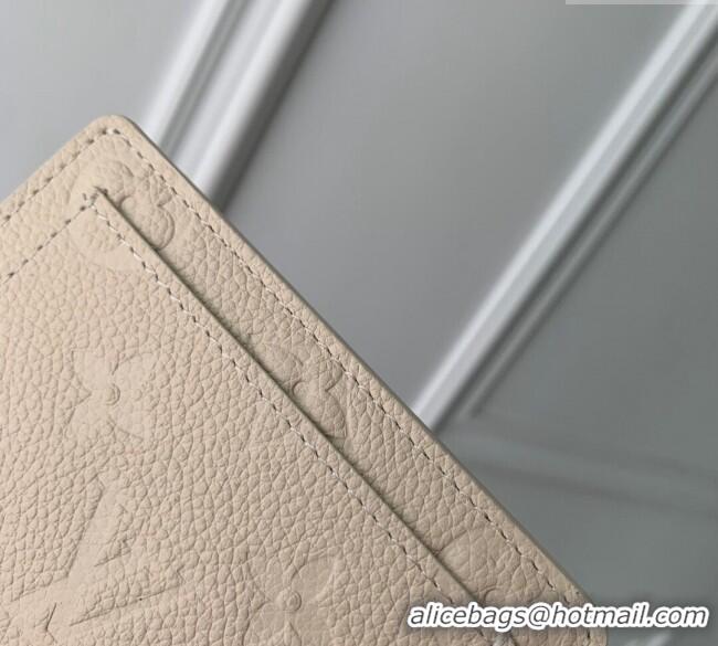 Trendy Design Louis Vuitton Clea Wallet in Cream Beige Supple Grained Leather M12188 2024 LV Ski Collection