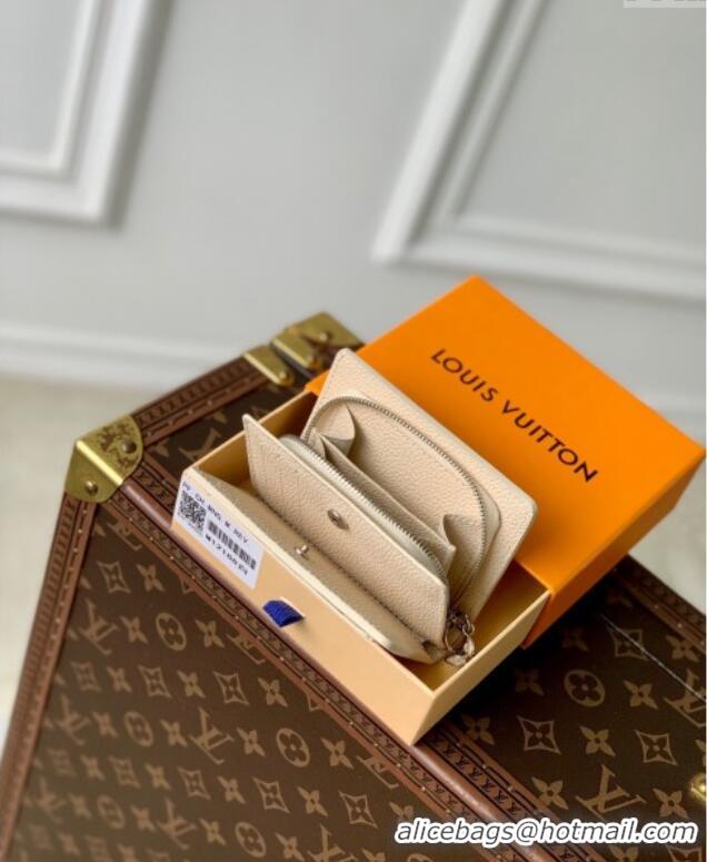 Trendy Design Louis Vuitton Clea Wallet in Cream Beige Supple Grained Leather M12188 2024 LV Ski Collection