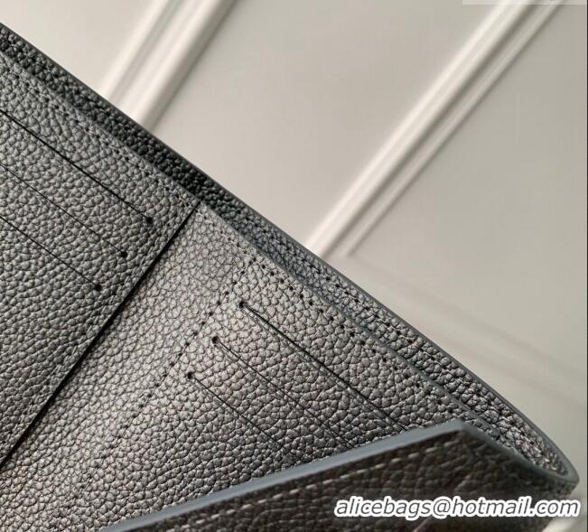 Well Crafted Louis Vuitton Victorine Wallet in Gunmetal Black Supple Grained Leather M12746 2024 LV Ski Collection