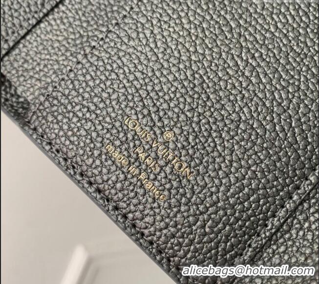 Well Crafted Louis Vuitton Victorine Wallet in Gunmetal Black Supple Grained Leather M12746 2024 LV Ski Collection